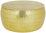 Sona Round Coffee Table - Brass | Modern round coffee table