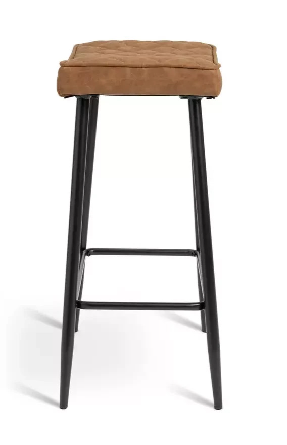 Kysen Faux Leather Counter Bar Stool Tan | Kitchen Breakfast Bar Chair Furniture