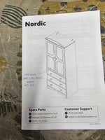 Nordic 2 Door 3 Drawer Wardrobe - White (B Grade)