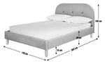 Elin Double Fabric Bed Frame - Mustard | Modern Bedroom Style