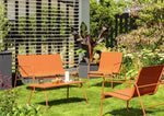 Cali 4 Seater Metal Patio Set - Orange | Bright Garden Furniture