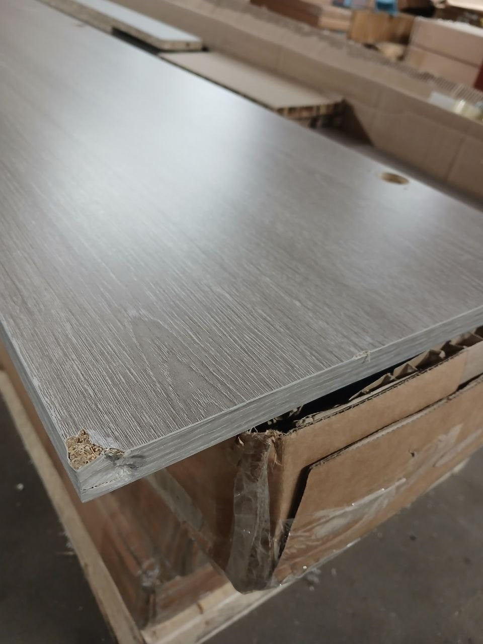 Home Seville 3 Door Wardrobe - Grey Oak Effect ( B Grade 1087.)