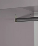 Malibu 2 Door 2 Drawer Wardrobe - Grey (B Grade)