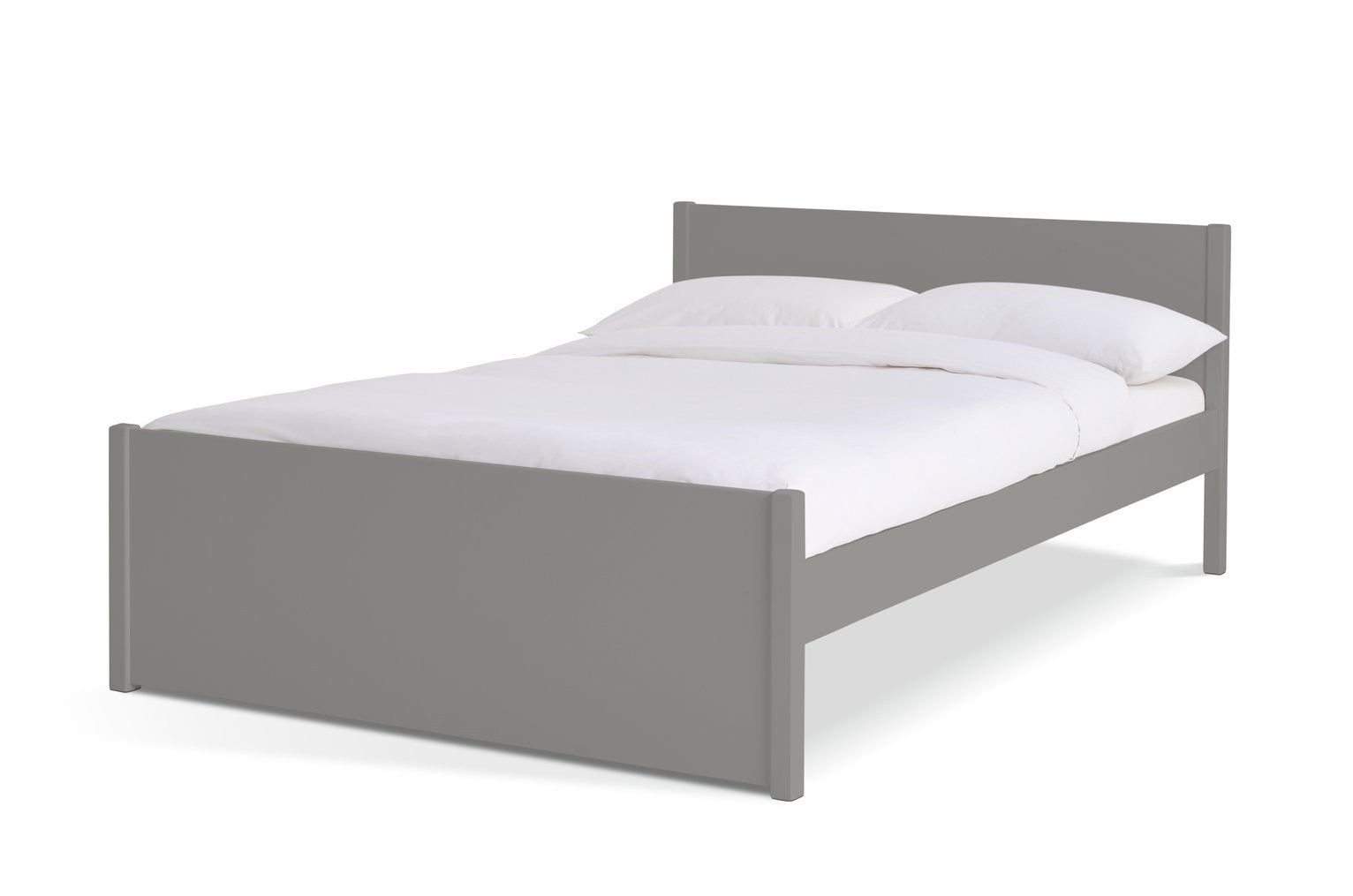 Home Jenson Double Wooden Bed Frame - Grey | Minimalist Looks Bed