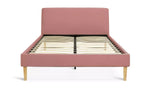 Ren Double Fabric Bed Frame Pink | Modern Bedroom Furniture Bedstead