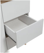 Skandi 1 Door 3 Drw Open Wardrobe -White Two Tone