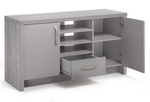 Venice 2 Door 1 Drawer Low Sideboard - Grey