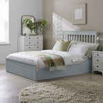 Home Aspley Small Double Wooden Ottoman Bed - Grey | Practical Lift Access
