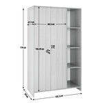 Seville 2 Door Open Shelf Wardrobe - Oak Effect ( B Grade 32586 )