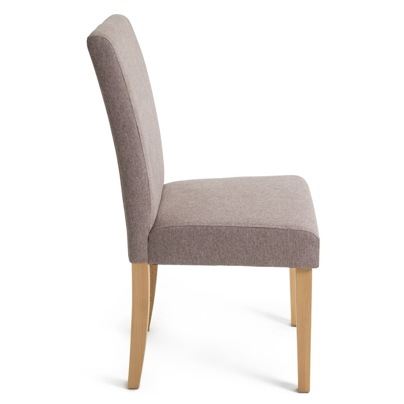 Pair of Midback Fabric Dining Chair - Brown | Upholstered Kitchen Furniture