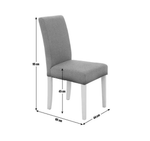 Pair of Tweed Mid Back Dining Chairs - Grey Oak