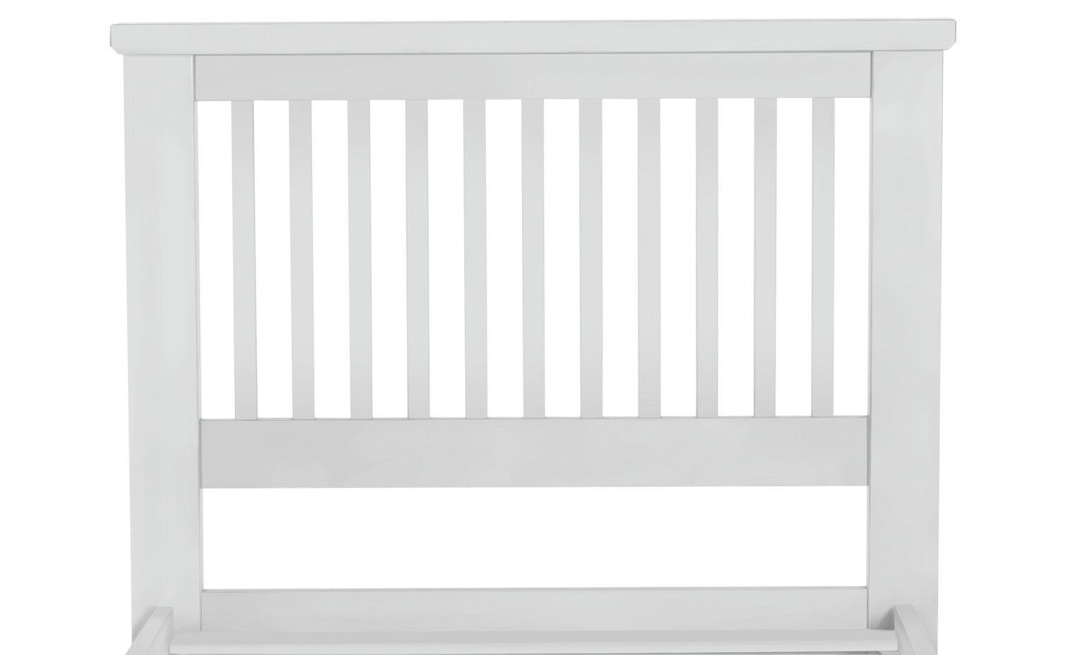 Home Aubrey Single Wooden Bed Frame - White | Sturdy Kids or Guest Bed