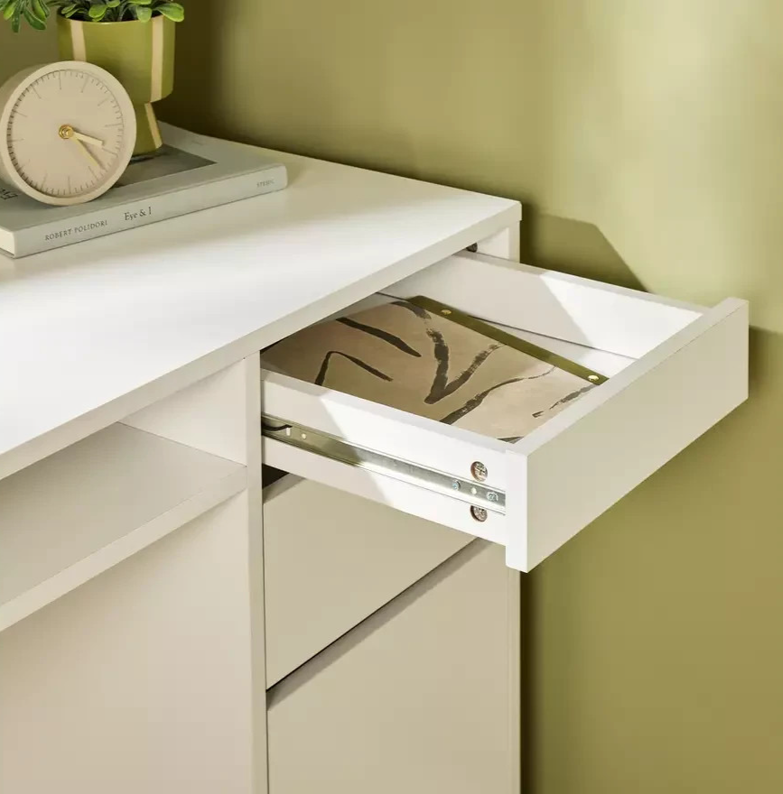Home Pepper 2 Drawer Large Office Desk White | Home Workstation Desk