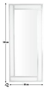 Habitat Glass & Brass Ribbed Wall Mirror - 140x60cm