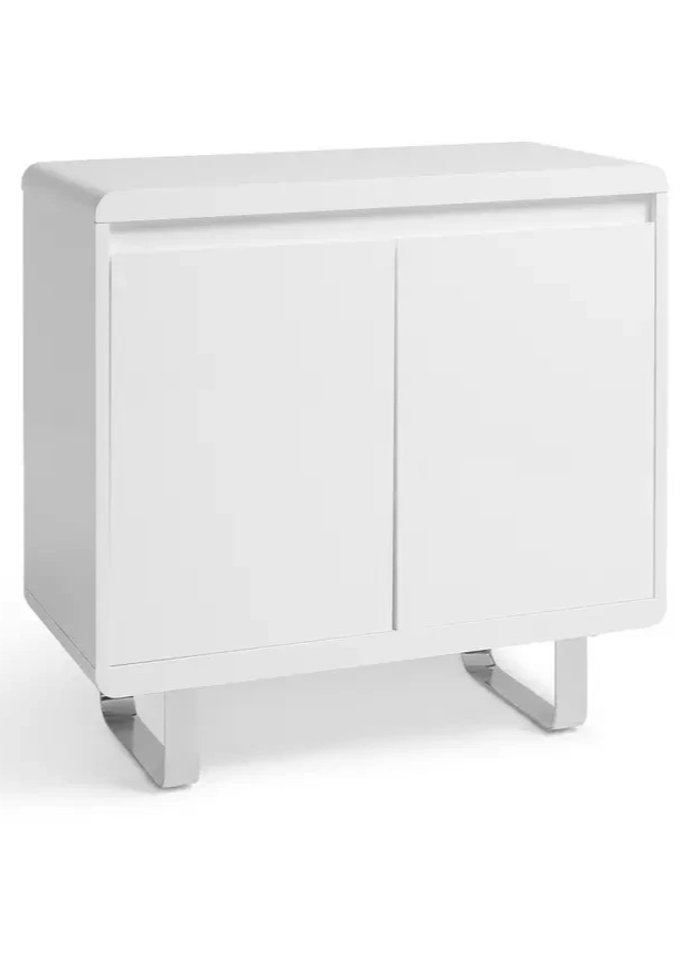 Sleigh 2 Door Sideboard - White Gloss ( B Grade 1048)