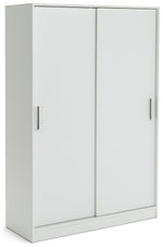 Nova 2 Door Sliding Wardrobe - White ( B Grade 70265 - 70266 )
