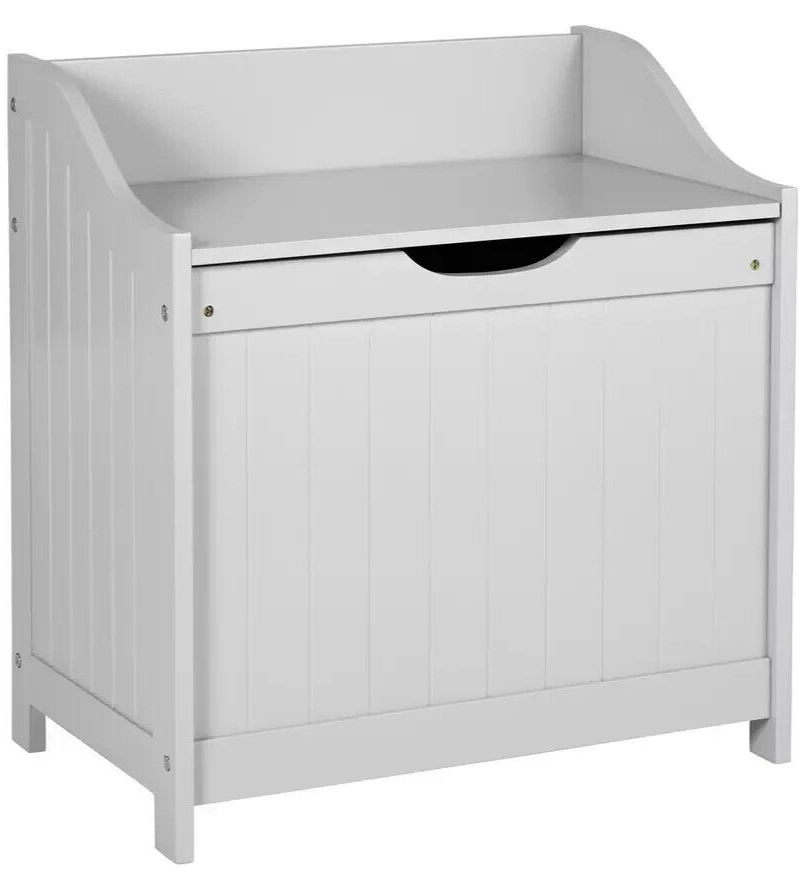 60 Litre Monks Bench Style Laundry Box - Grey