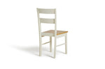 Chicago Pair of Solid Wood Dining Chair- Oak & Cream