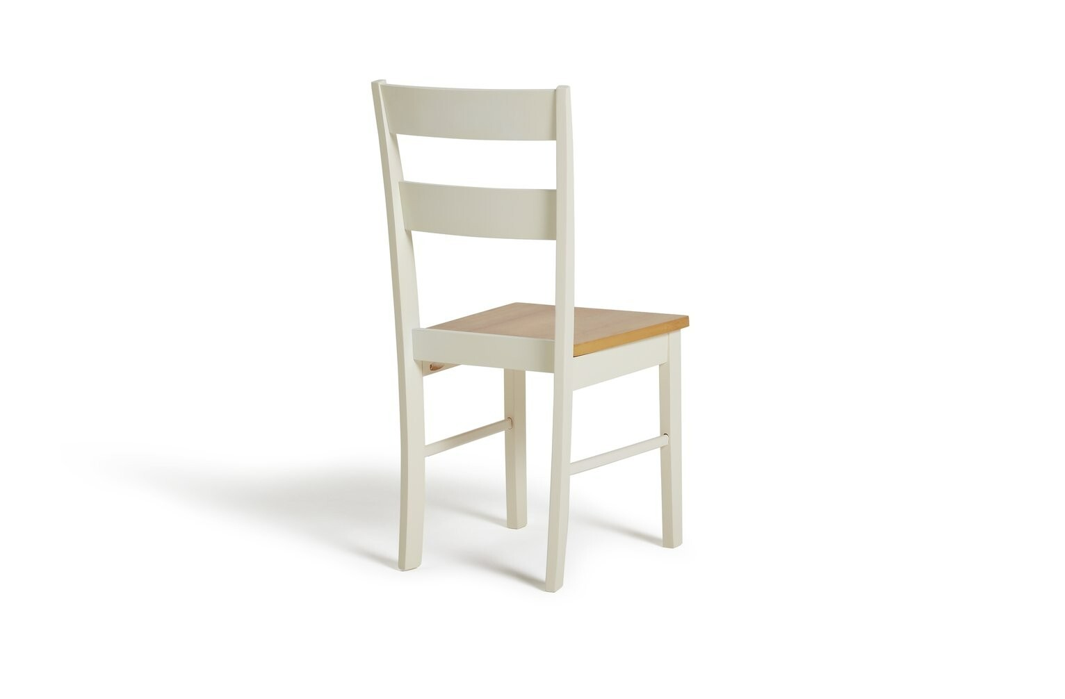 Chicago Pair of Solid Wood Dining Chair- Oak & Cream