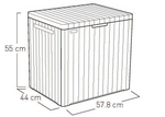 Keter City 113L Outdoor Garden Storage Box - Grey