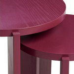 Habitat Xylo Solid Wood Nest of 2 Tables - Cherry Red