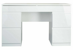Habitat Jenson 6 Drawer Dressing Table Desk - White Gloss | Bedroom Makeup Desk