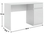 Habitat Jenson 1 Drawer Office Desk - Grey | Modern Computer Workstation Table