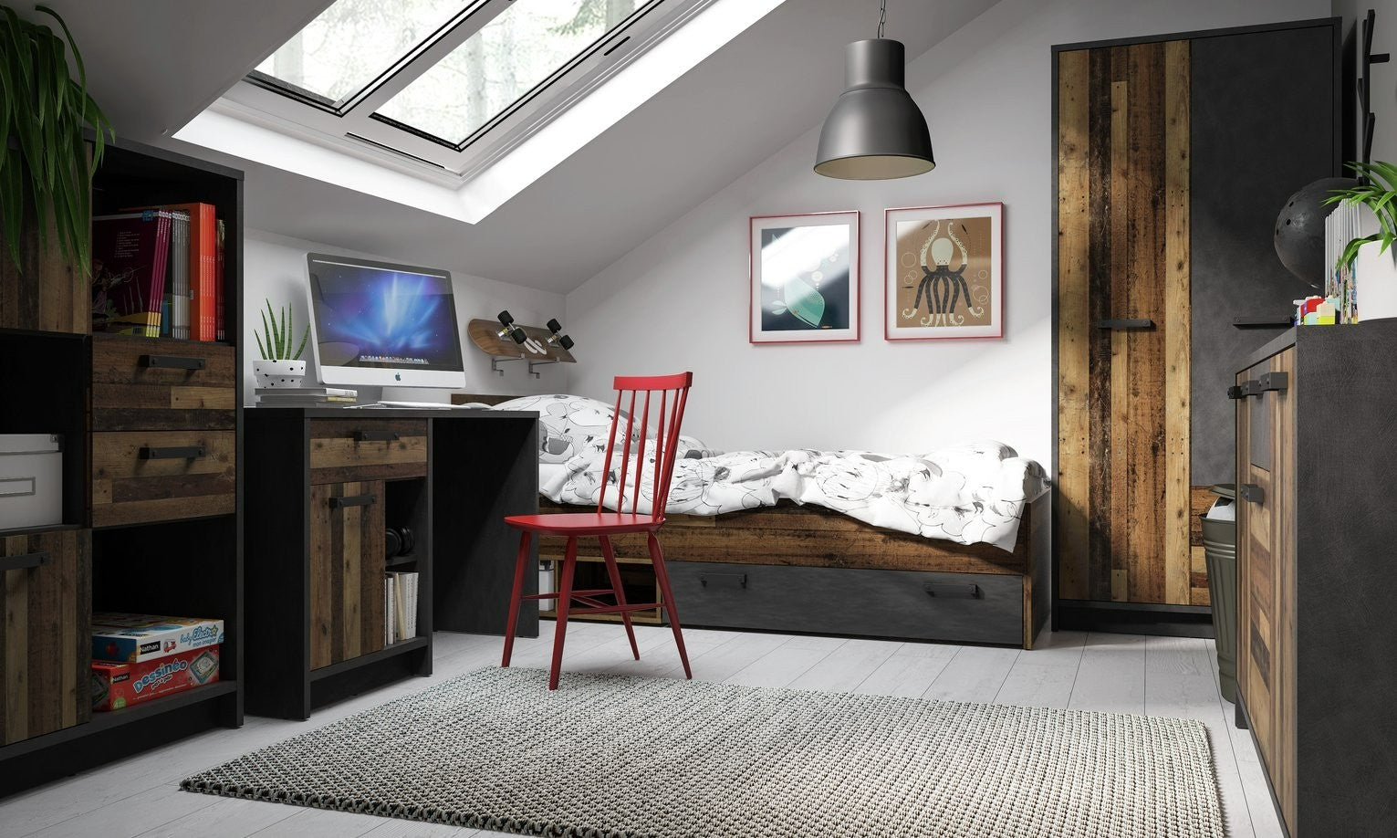 Nubi 2 Door 2 Drawer Wardrobe | modern wardrobe