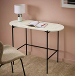 Home Jules Marble Style Office Desk White | Modern Home Office Desk Table
