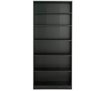 Maine Deep 6 Shelf Bookcase - Shelving Storage Unit Display Cabinet - Black