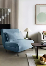 Habitat Roni Single Velvet Chairbed - India Ink