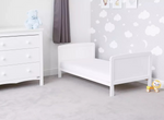 Baby Elegance Travis Baby Cot Bed with Mattress - White