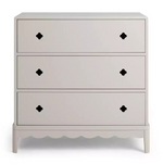 Serena 3 Drawer Chest of Drawers Ivory | Children's Bedroom Storage Furniture