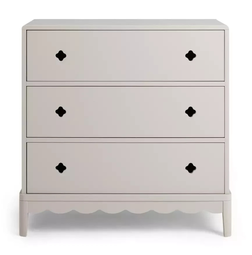 Serena 3 Drawer Chest of Drawers Ivory | Children's Bedroom Storage Furniture