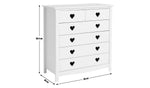 Home Kids Mia 6 Drawer Chest - Pink | kids bedroom storage