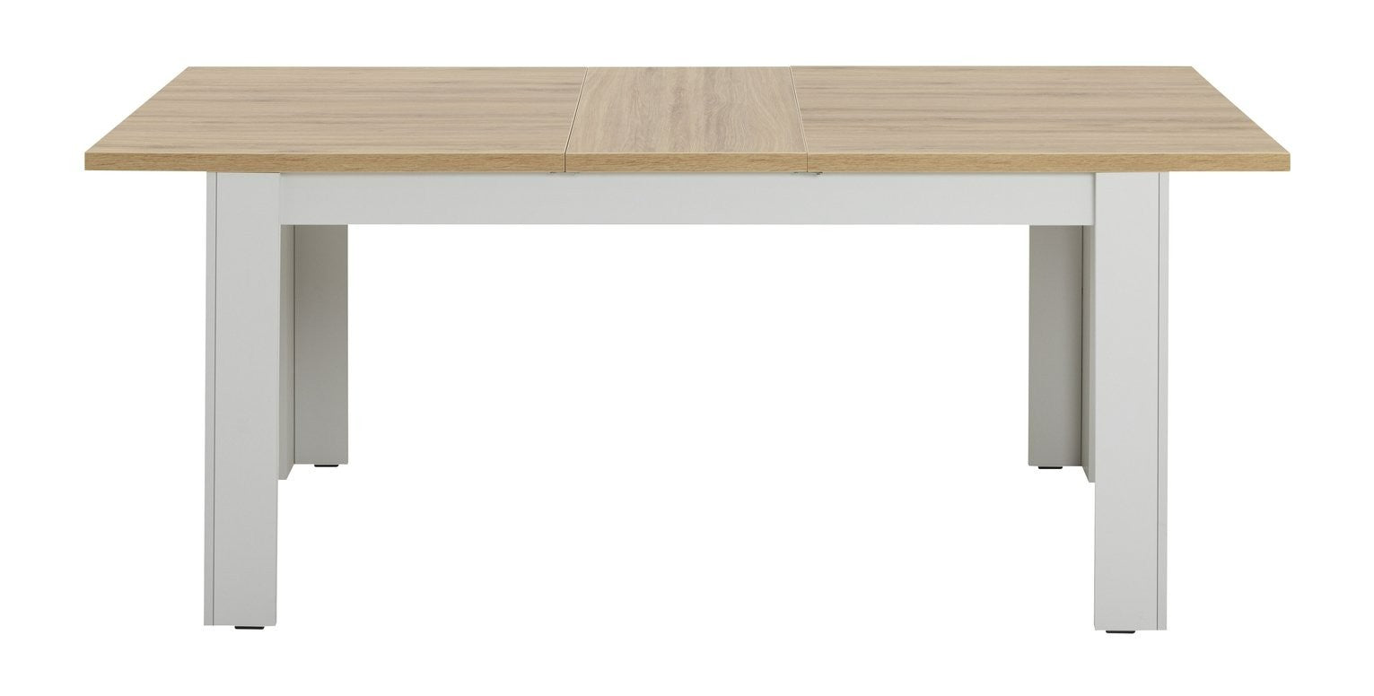 Preston Extending Dining Table - Grey & Oak | Two-tone table,extension mechanism