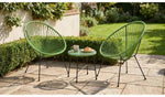 Home Serenity 2 Seater Metal Garden Bistro Set Green | Outdoor Patio Furniture