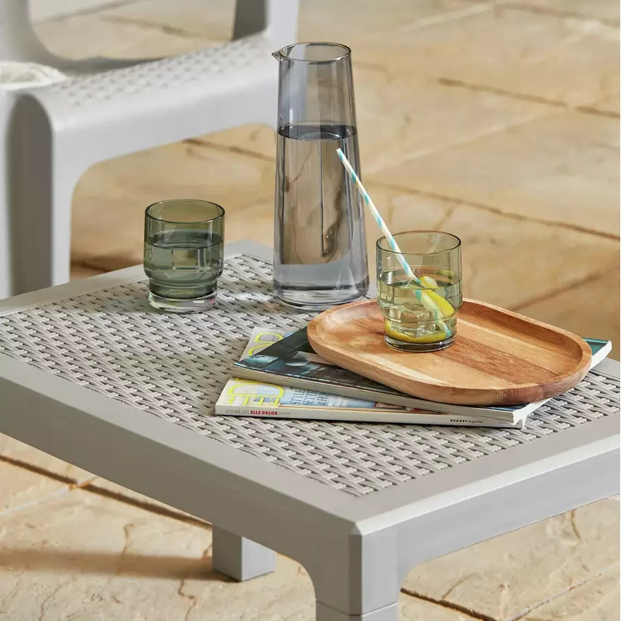 Home Baltimore 2 Seater Plastic Garden Bistro Set | Outdoor Patio Table & Chairs