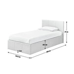 Lavendon Single End Open Ottoman Bed Frame -Black | single storage bed black