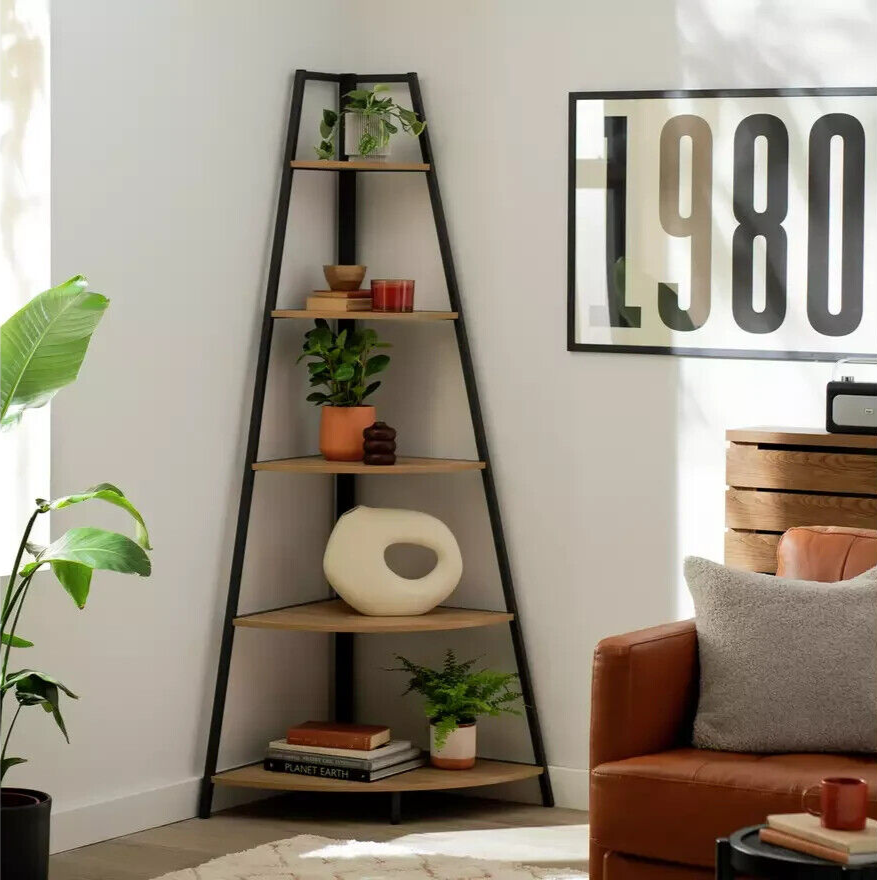 Habitat Loft Living Medium Corner Shelving Unit - Oak ( B Grade 56444 )