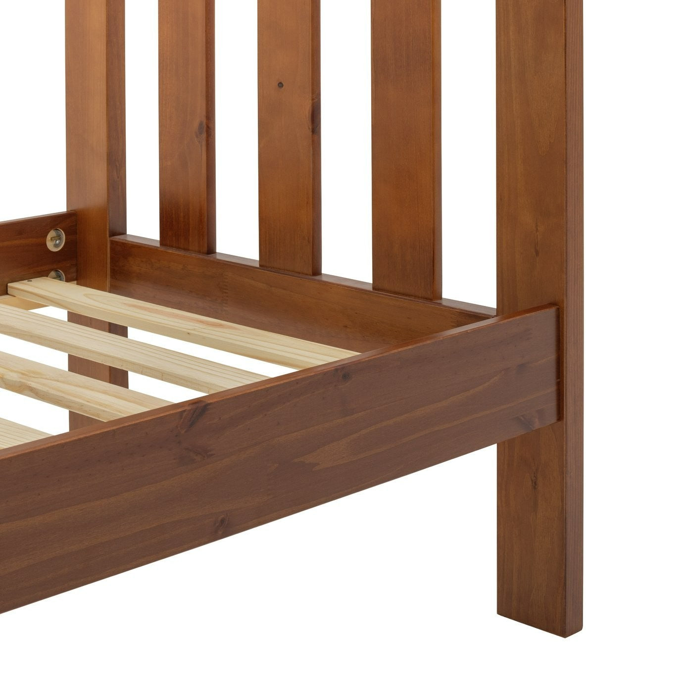 Home Chile Single Wooden Bed Frame - Dark Wood | Practical Night Comfort