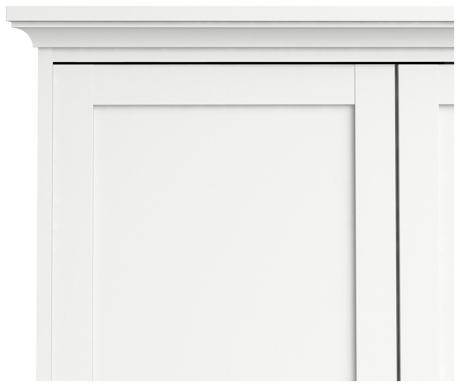 Tvilum Paris 4 Door 2 Drawer Wardrobe - White | Romantic Clothing Organization