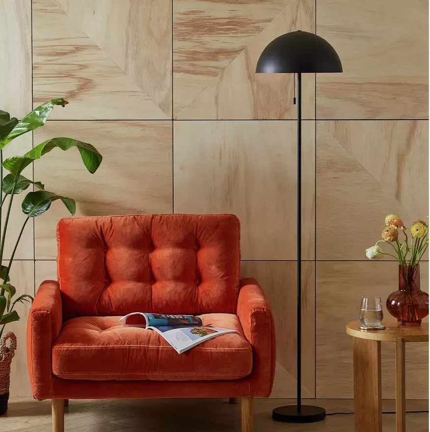 Modern Mushroom Floor Lamp - Black | Modern Standing Floor Light Home Lighting