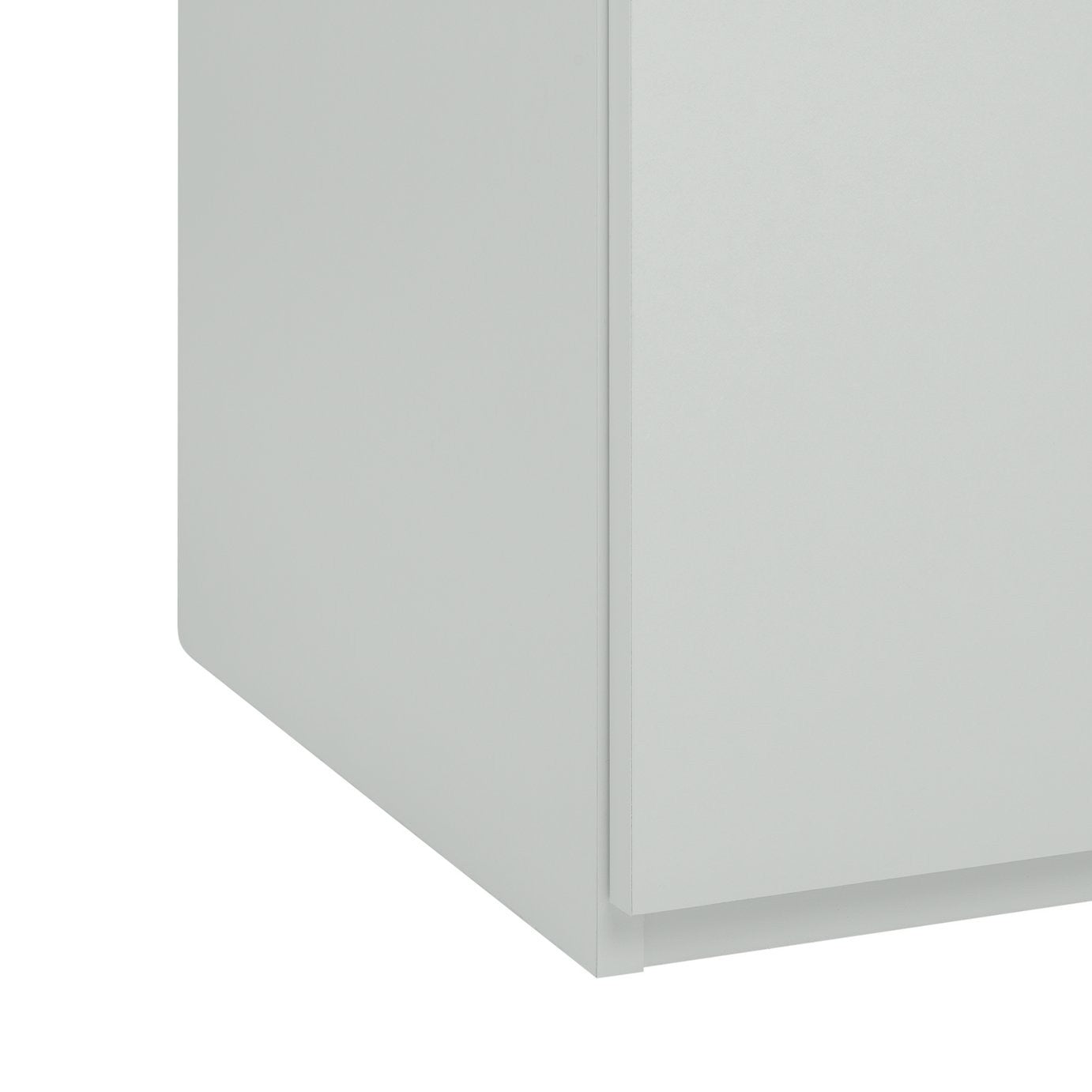 Home Brisbane 3 Door 3 Drawer Wardrobe – Grey | Sleek Neutral Aesthetic