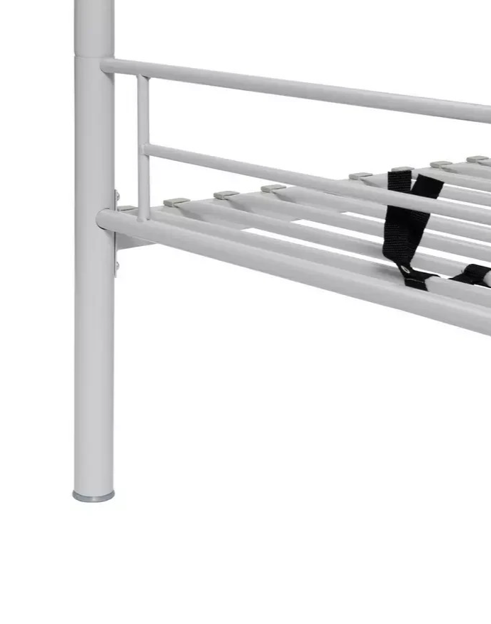 Home Mason Metal Bunk Bed Silver | Kids Bedroom Furniture Bunk Bed Frame