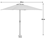 Habitat 2m Square Garden Parasol - Grey | Large Outdoor Umbrella Patio Garden