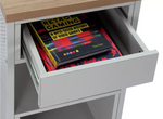Home Modular 1 Drawer Gaming Desk - Oak Effect & Grey | Study Workstation Table