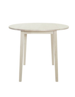 Habitat Kendal Round Solid Wood Drop Leaf Table - White Ash