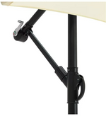 Home 3m Overhanging Garden Parasol - Cream | Outdoor Patio Sun Shade Parasol