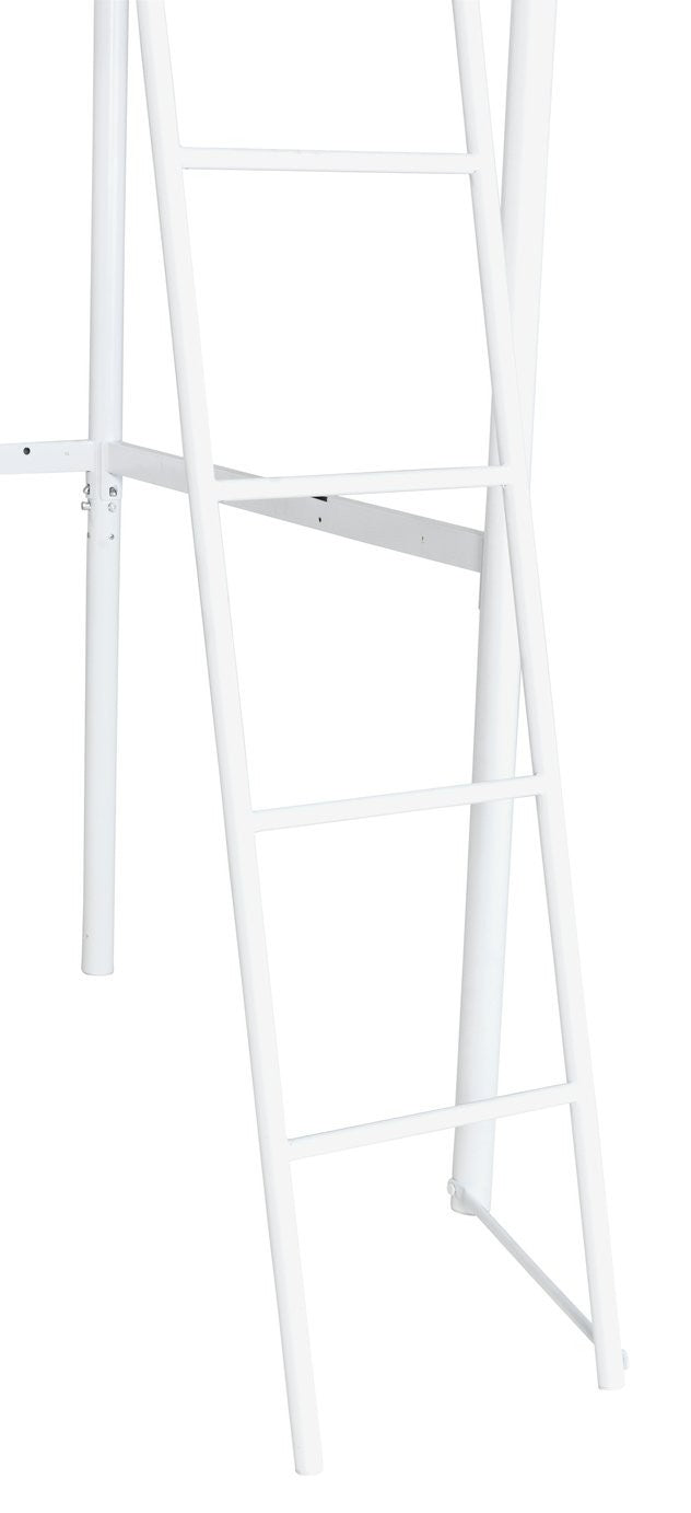 Home Riley High Sleeper Metal Bed Frame - White | Modern Teen Interior